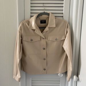 Faux leather Tahari jacket. Tag removed, however, medium.